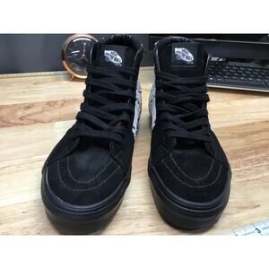 Vans Sk8-Hi Hazy Bones Skateboarding Sneakers Women's 7.5 Black Lace Up High-Top